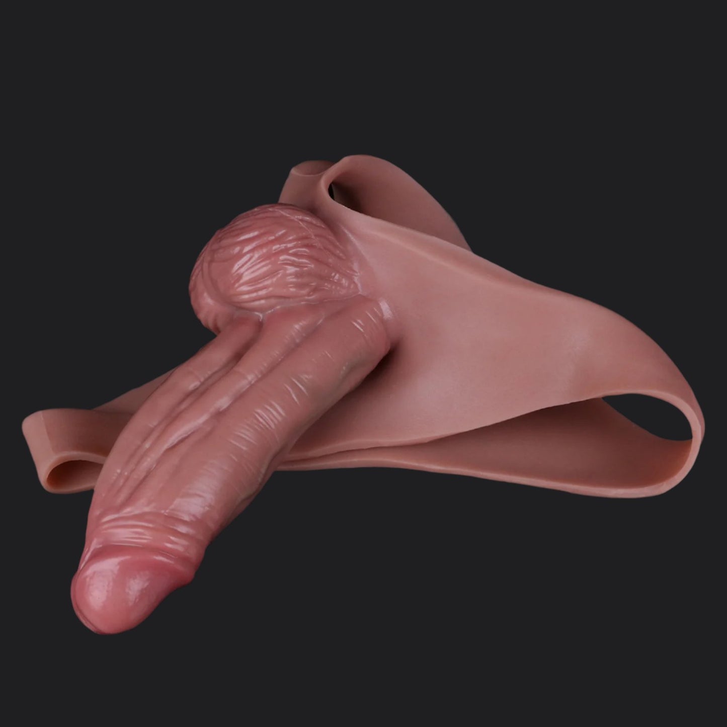 Flesh Pink Dildo Panties - 6inch - Bikini Style 76cm Waist