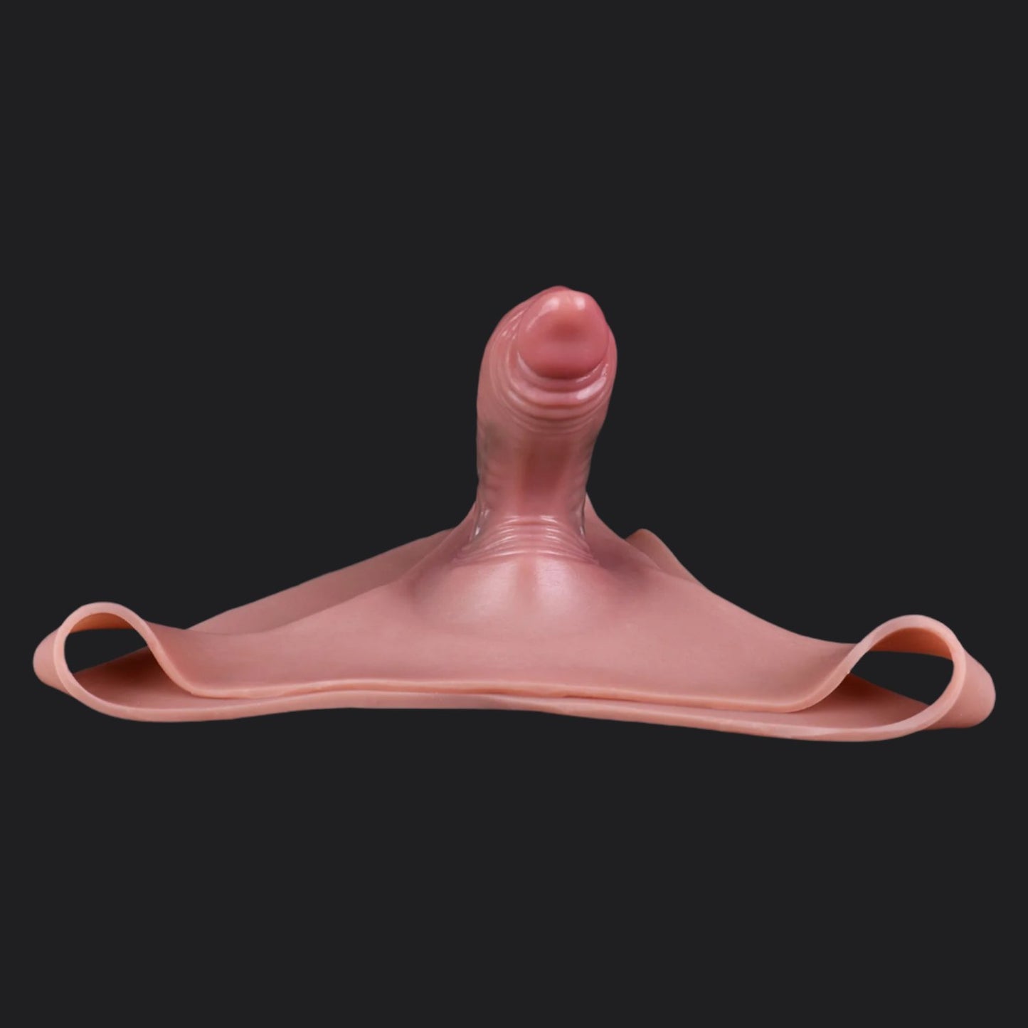 Flesh Pink Dildo Panties - 4inch - Bikini Style 76cm Waist
