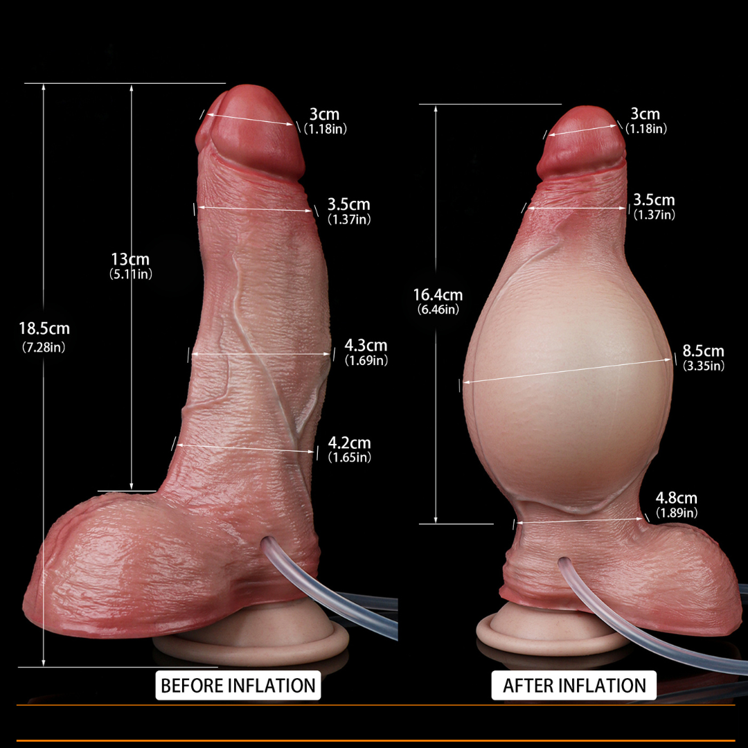 Perseus 7 Inch Squirting Inflatable Dildo