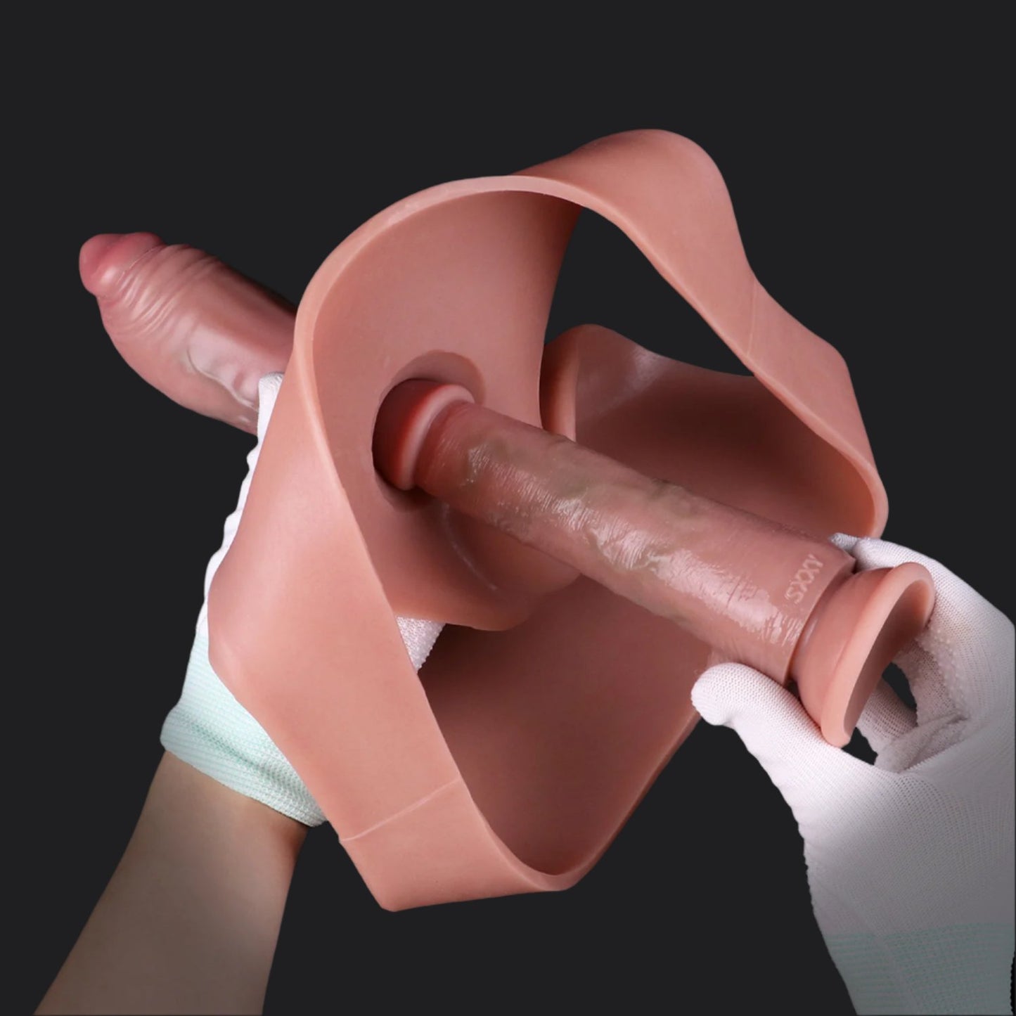 Flesh Pink Dildo Panties - 4inch - Bikini Style 76cm Waist