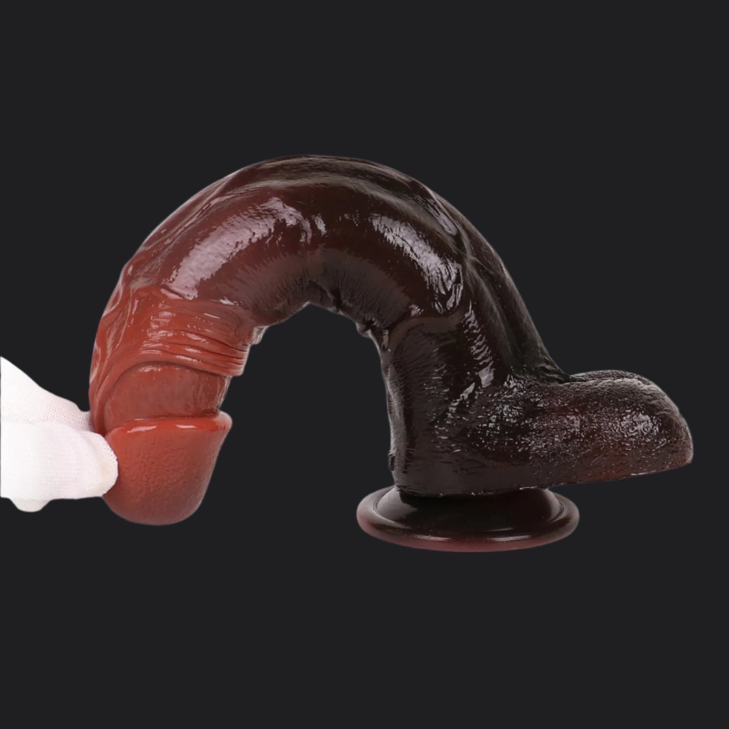 Black Realistic 8 and Half Inch Cumming Dildo