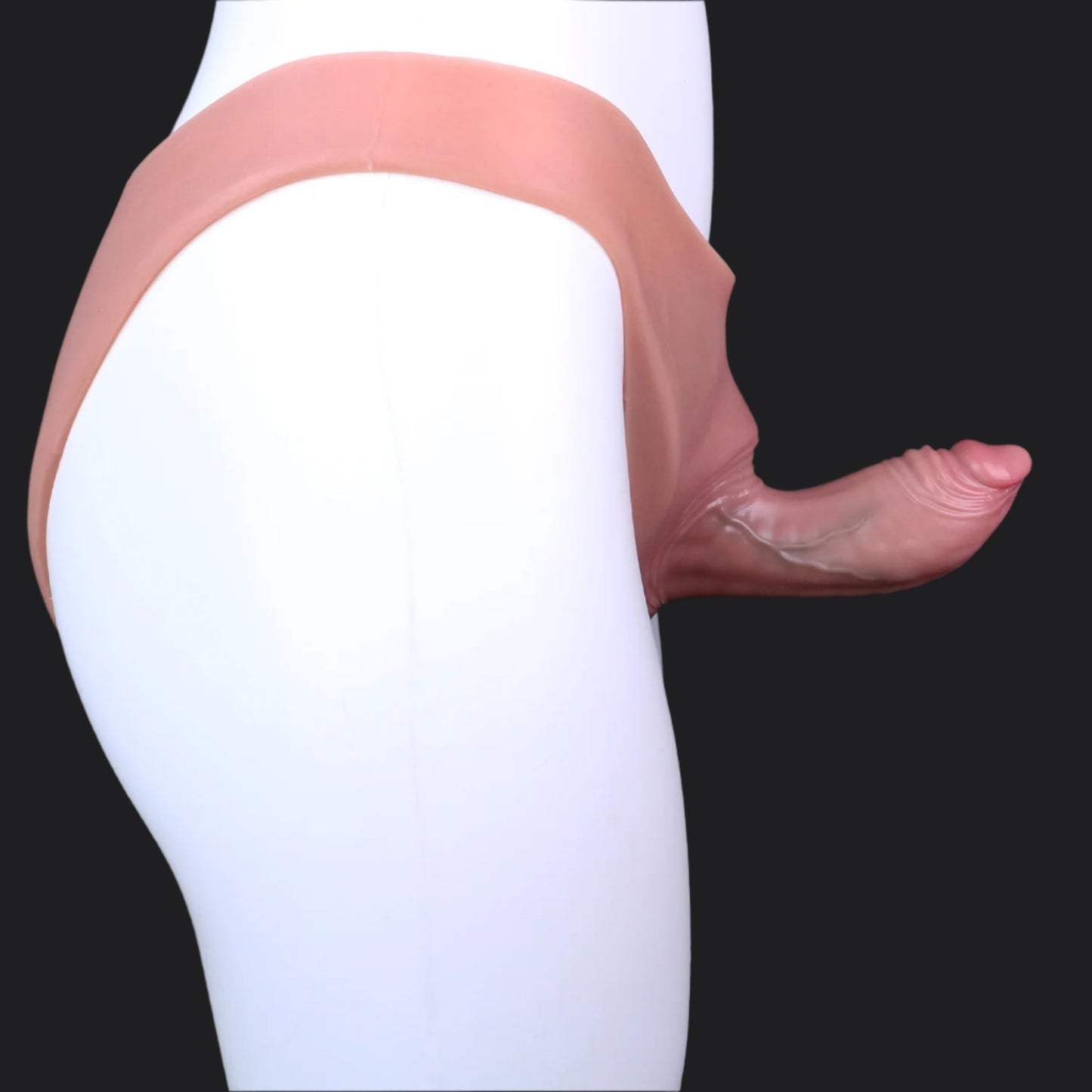 Flesh Pink Dildo Panties - 4inch - Bikini Style 76cm Waist