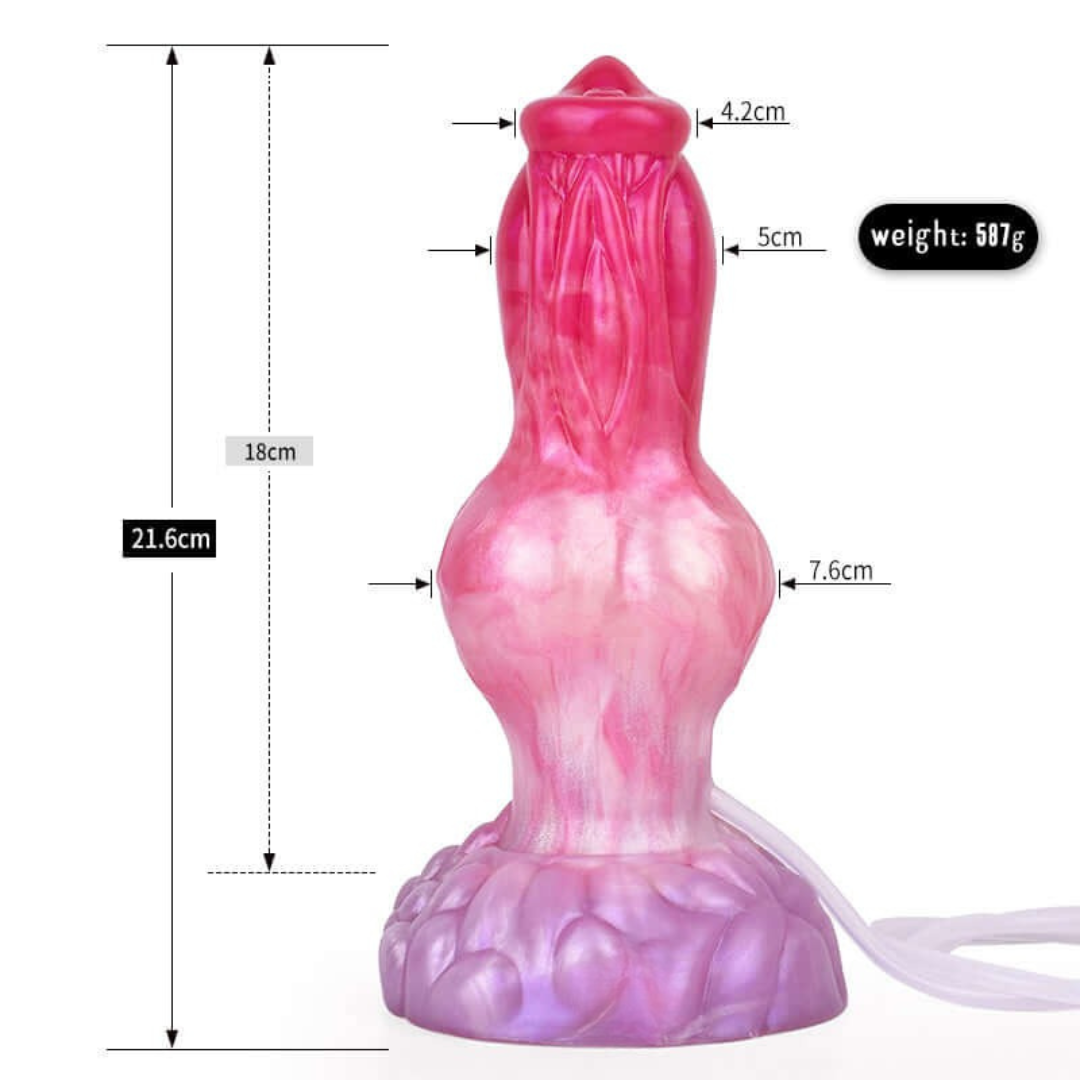 Screaming Pink Squirting Monster Dildo - Devan