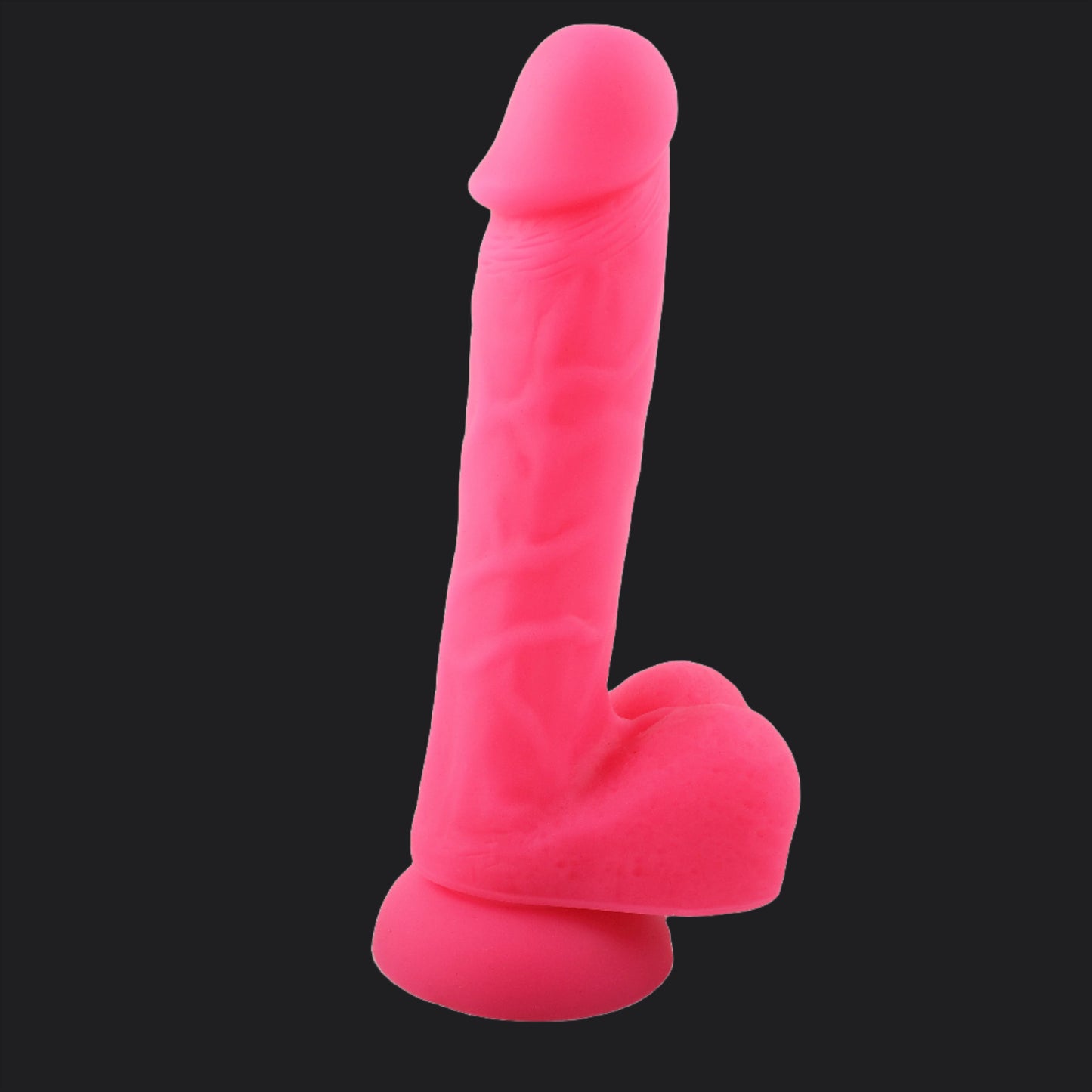 GITD PInk Silicone Dildo