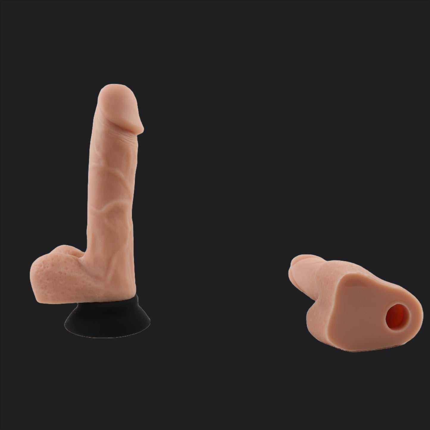 Flesh Pink 7inch Vac U Lock Dildo w/Balls