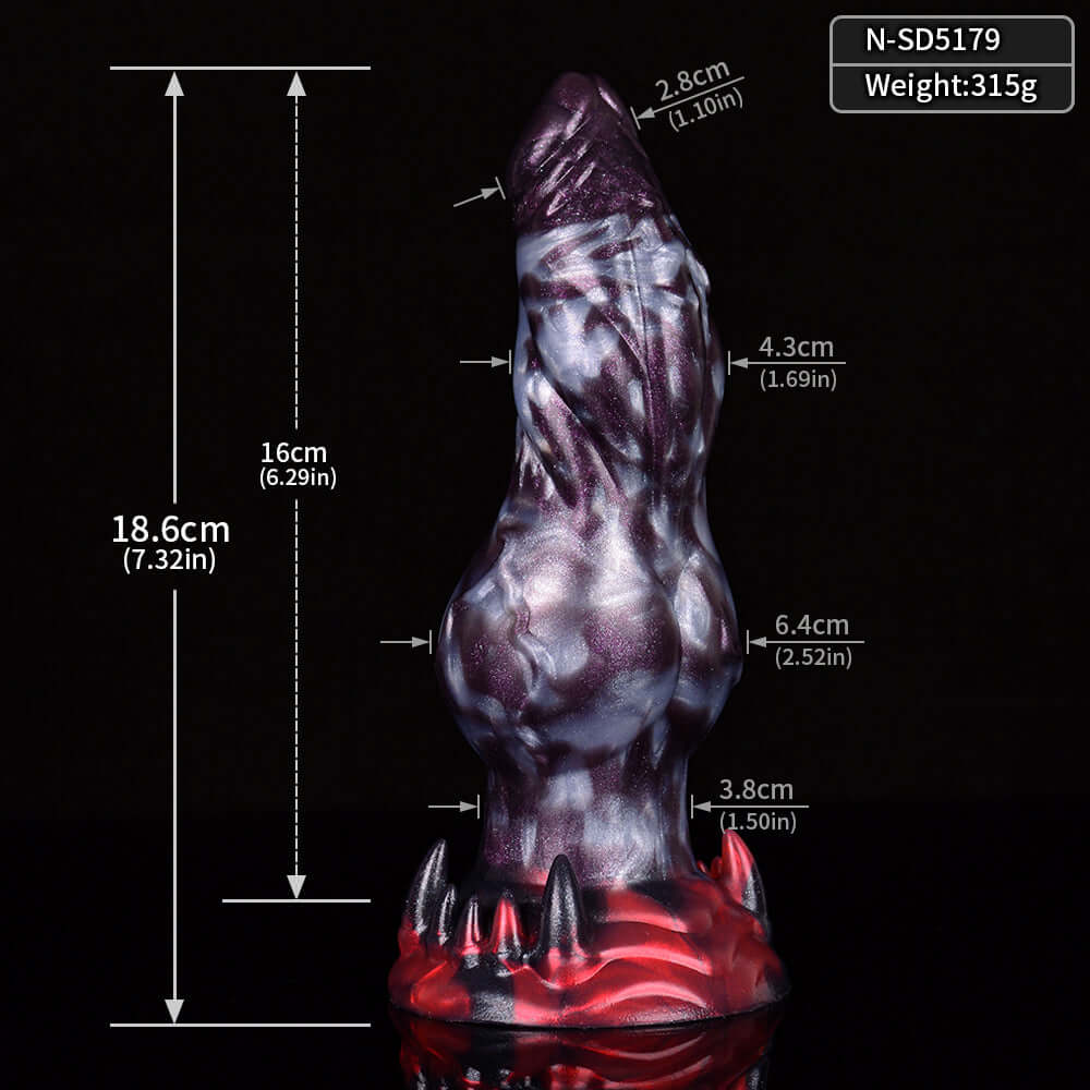 Dark Ice Monster Dildo - Manticore - Dragon Dildo UK