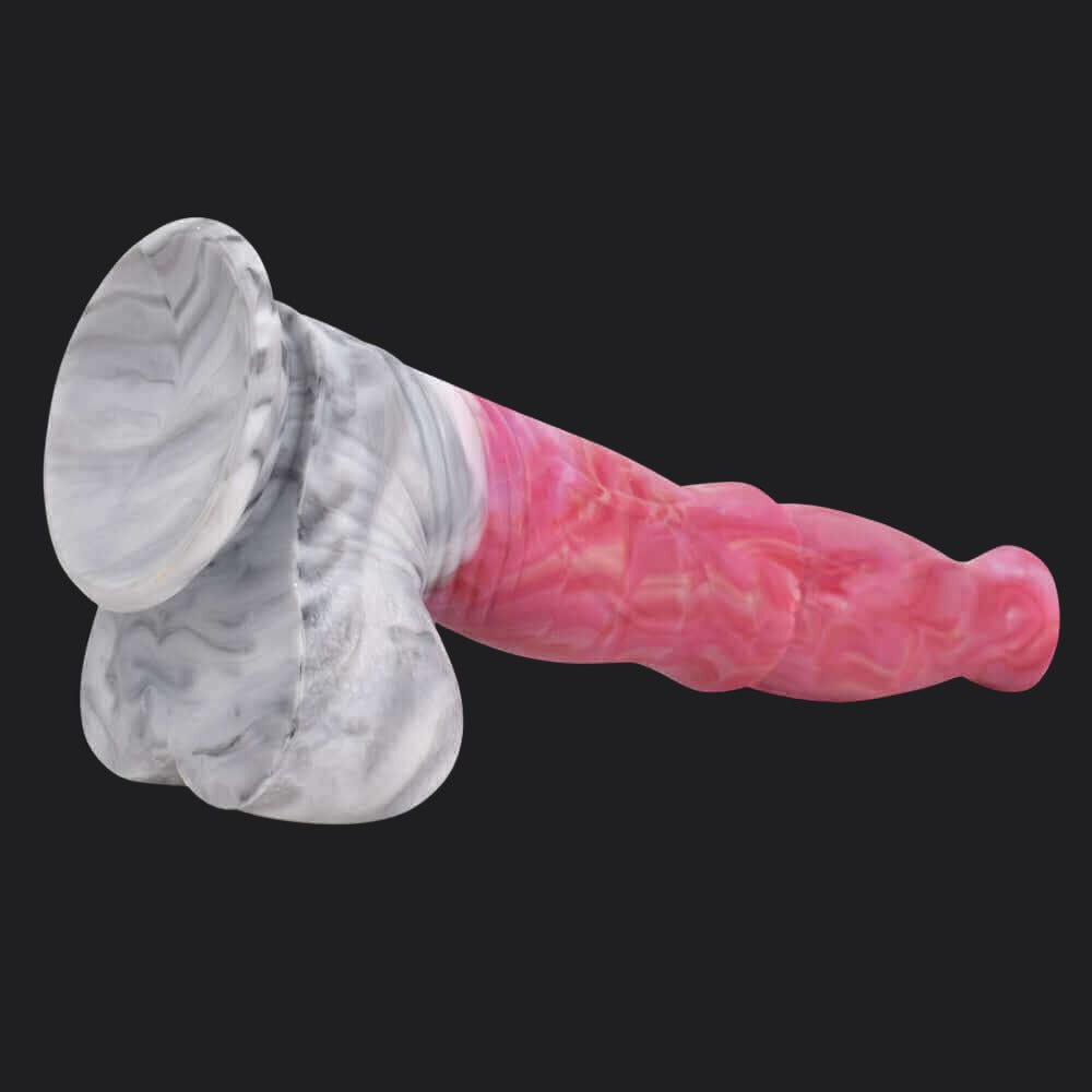 Punch Pink Squirting Horse Dildo - Silver Spanner