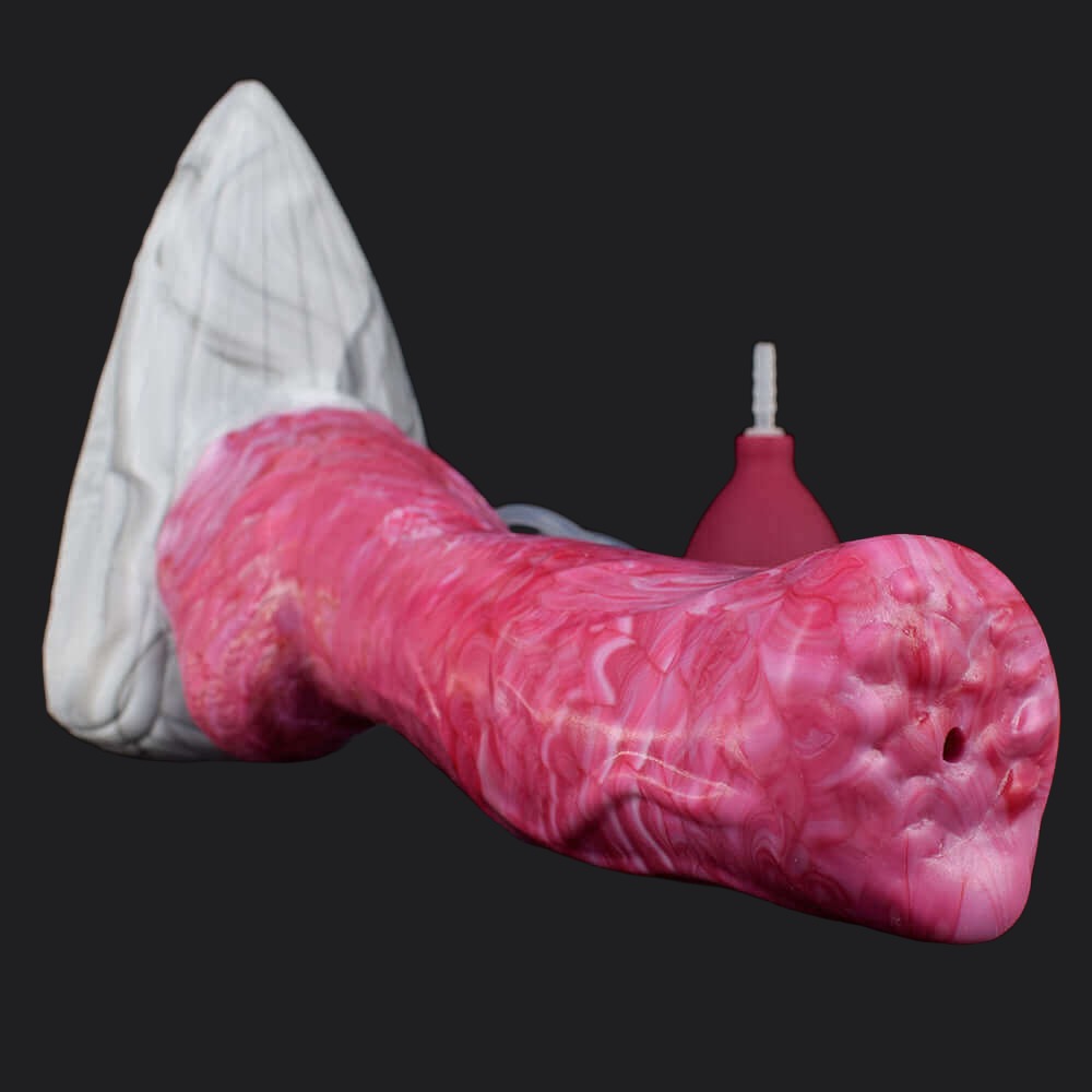 Punch Pink Squirting Dog Dildo - Great Dane