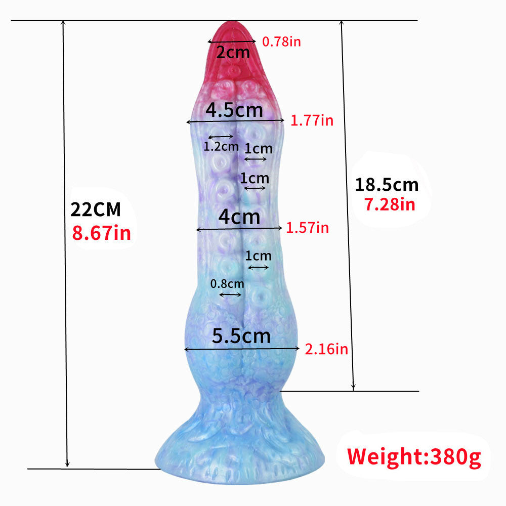 Icy Blue Monster Dildo - Tentacle Monster