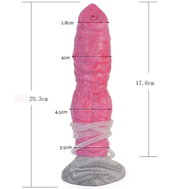 Punch Pink Squirting Dog Dildo - Wolf