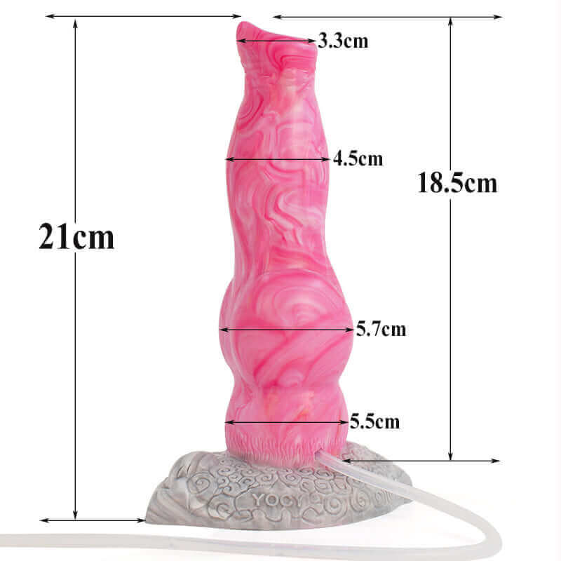 Punch Pink Squirting Dog Dildo - Golden Retriever