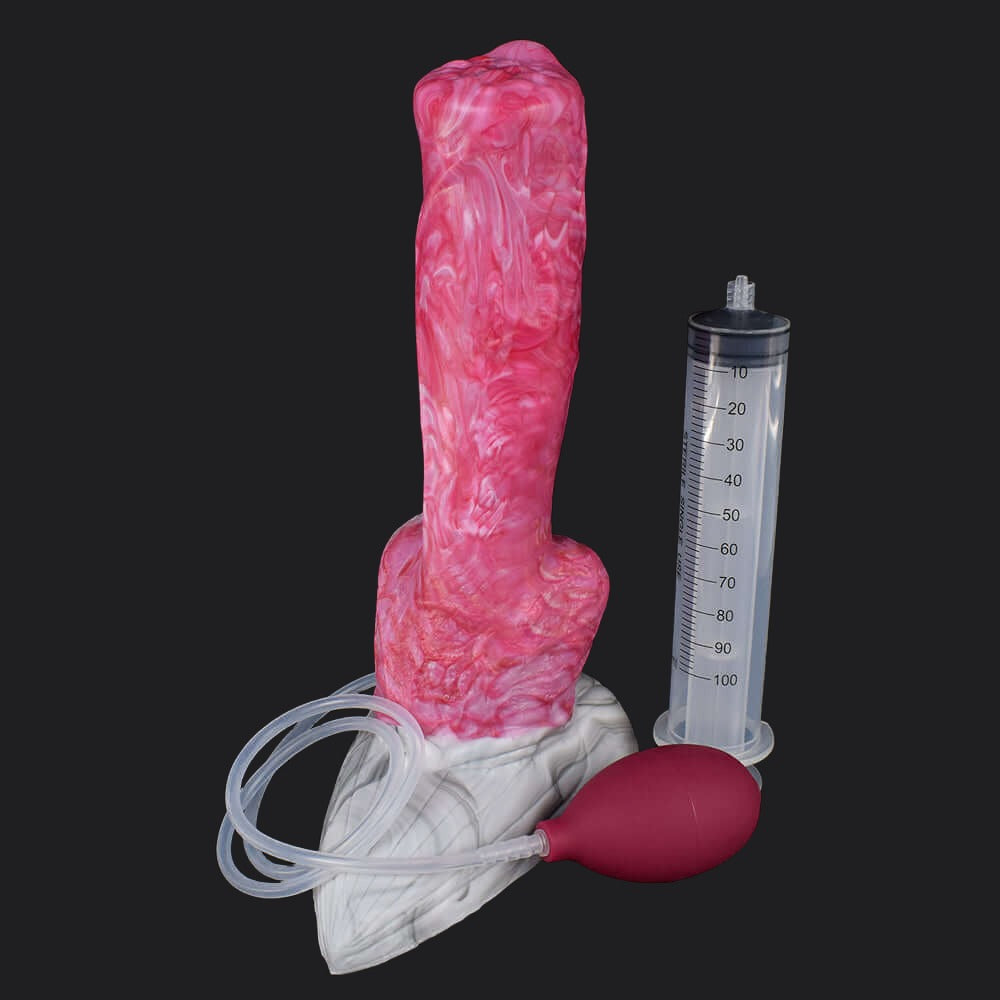 Punch Pink Squirting Dog Dildo - Great Dane
