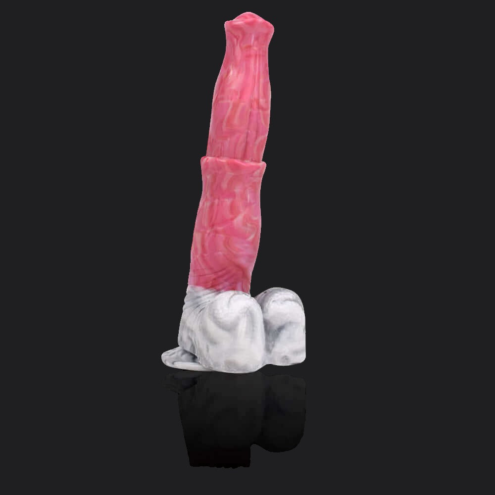 Punch Pink Squirting Horse Dildo - Silver Spanner