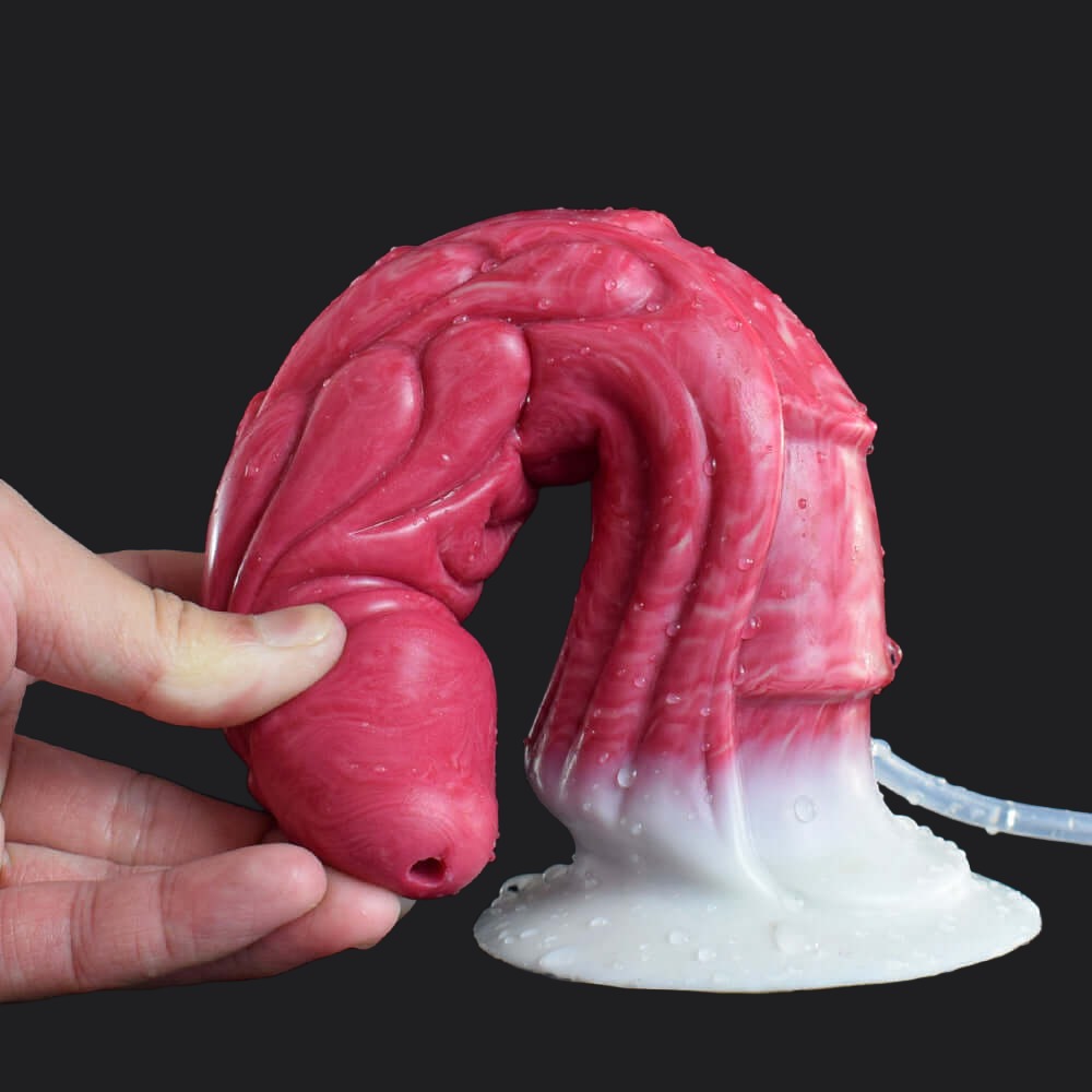 Blood Red Squirting Dragon Dildo - Syrax