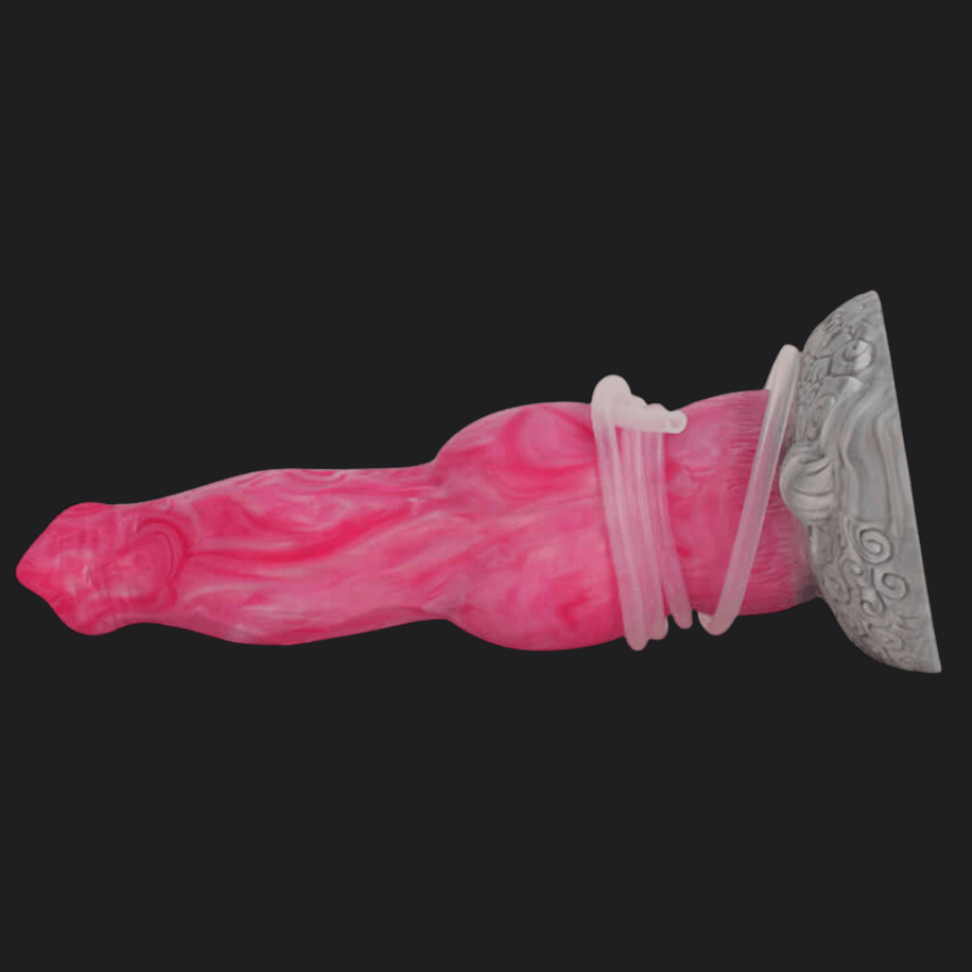 Punch Pink Squirting Dog Dildo - Golden Retriever