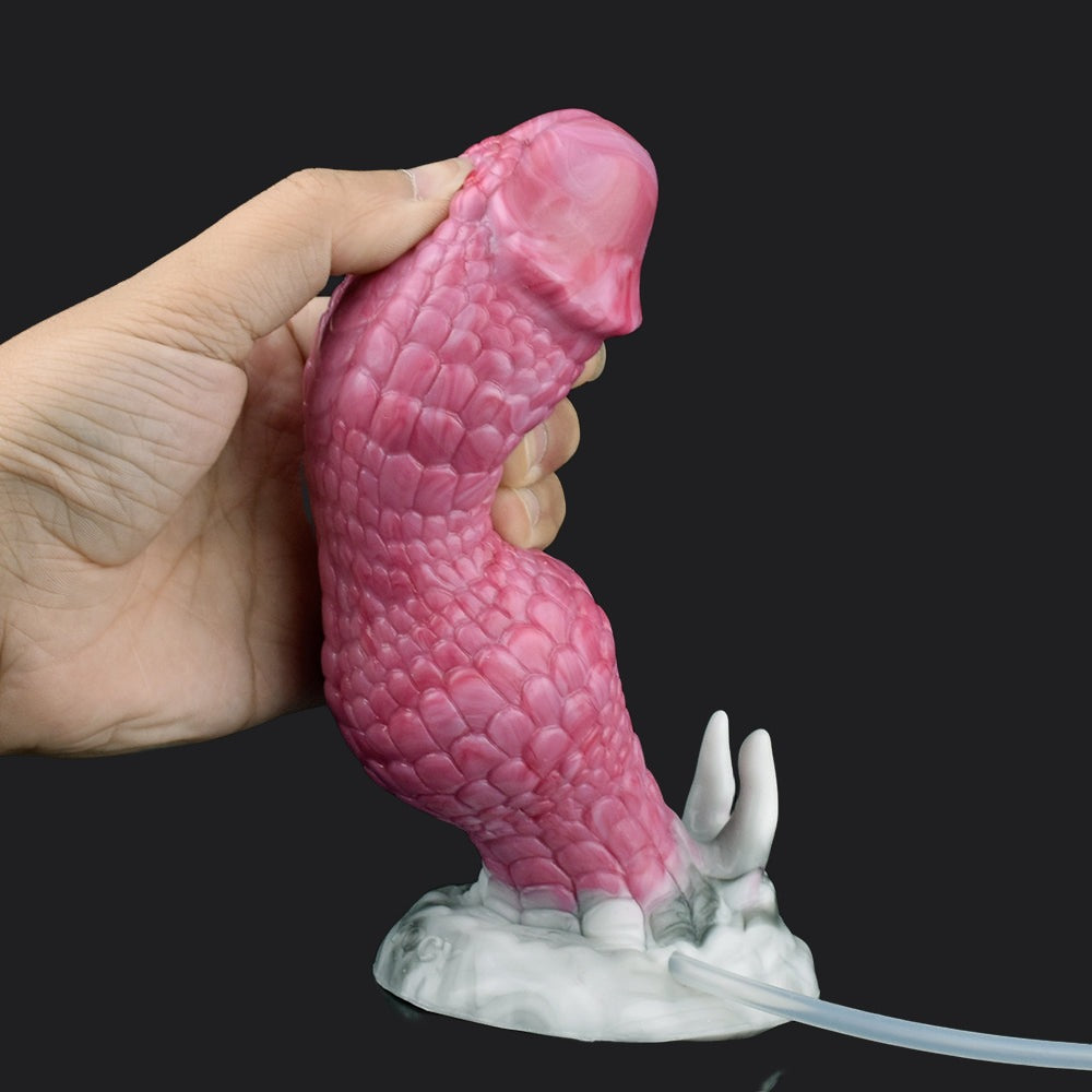 Punch Pink Cumming Dragon Dildo - Qilin