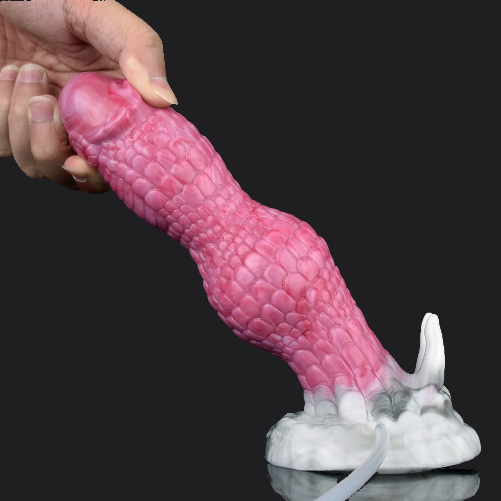 Punch Pink Cumming Dragon Dildo - Qilin