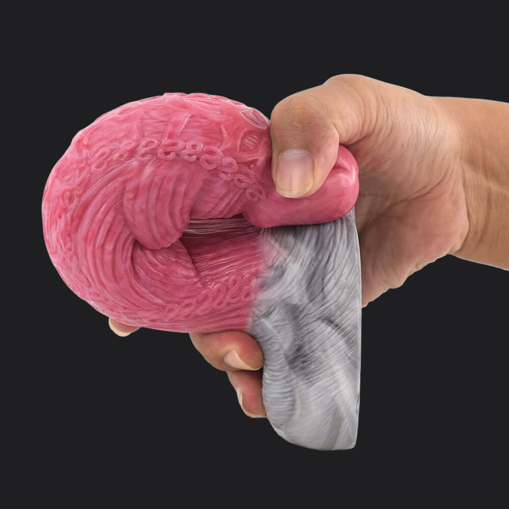 Punch Pink Dragon Dildo - Silver Dragon