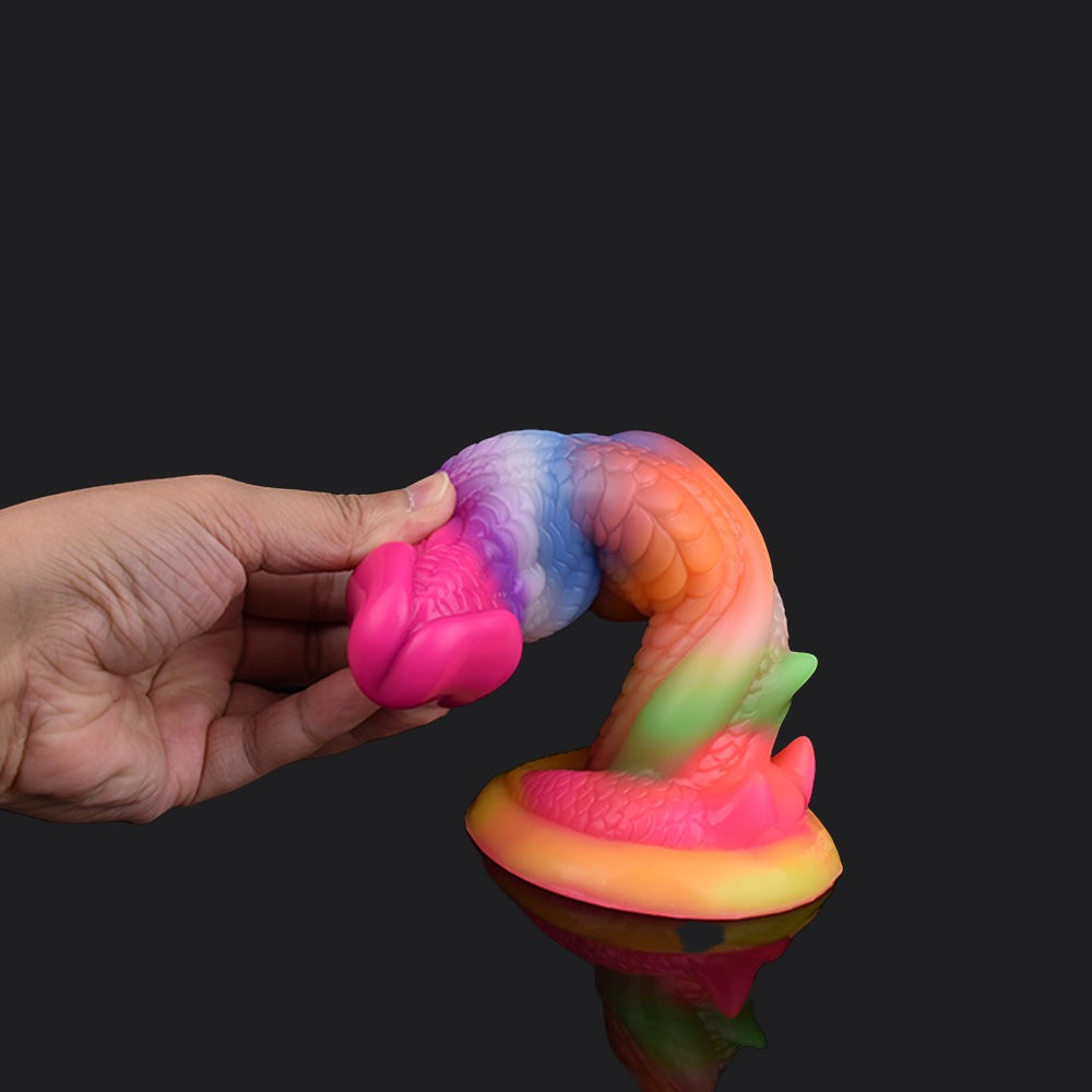 Rainbow Dragon Dildo - Maleficent