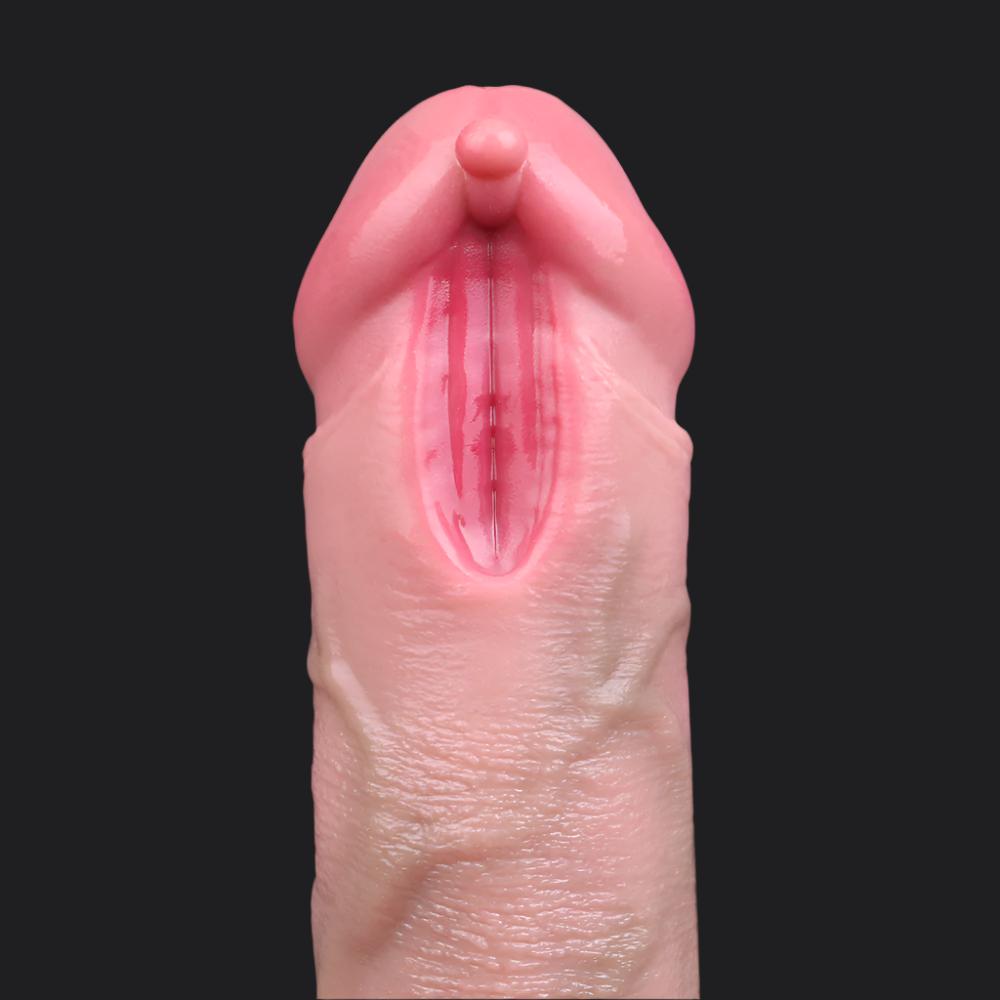 Flesh Pink Realistic Dildo - Pierced and Split | Dildoes UK Flesh Pink Realistic Dildo - Pierced and Split | Dildoes UK
