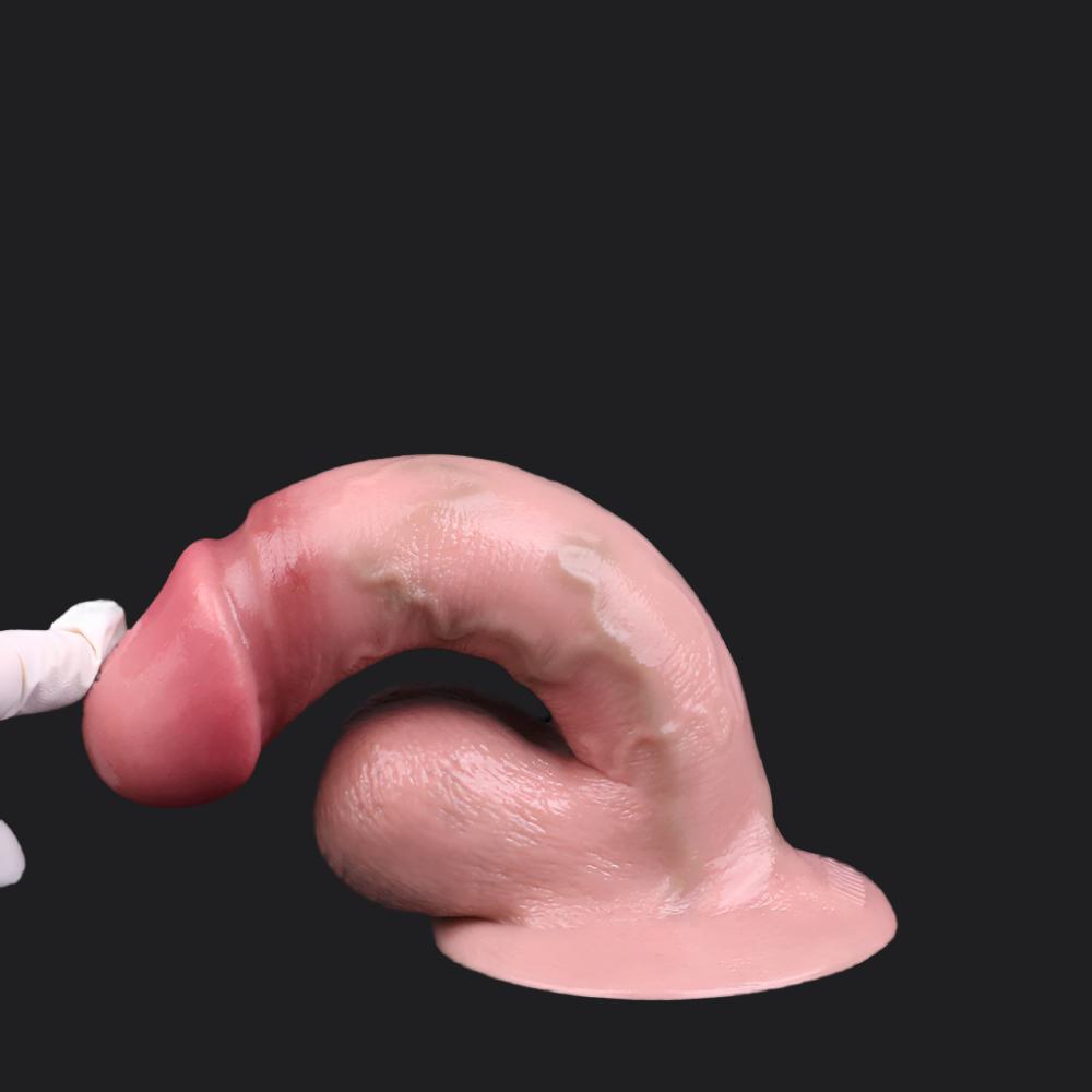 Flesh Pink Realistic Dildo - Long Skinny