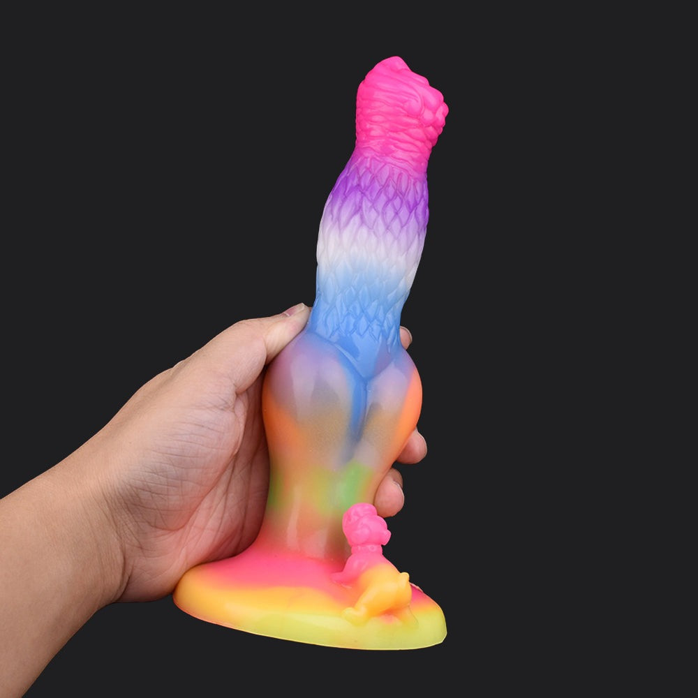 Rainbow Monster Dildo - Amarok