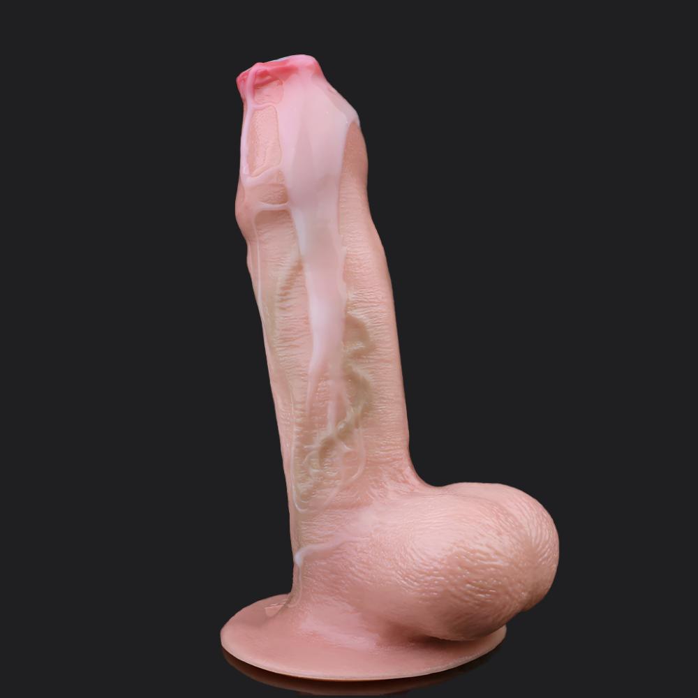 Flesh Pink Realistic Dildo - Uncut