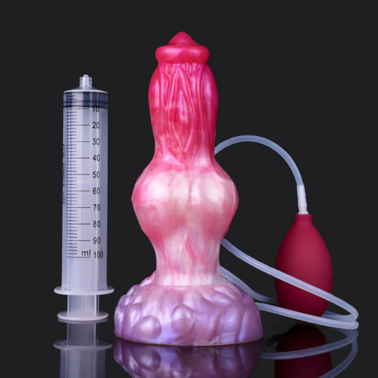 Screaming Pink Squirting Monster Dildo - Devan