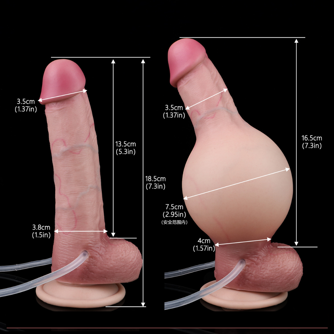 The Titan 6 Inch Inflatable Cumming Dildo