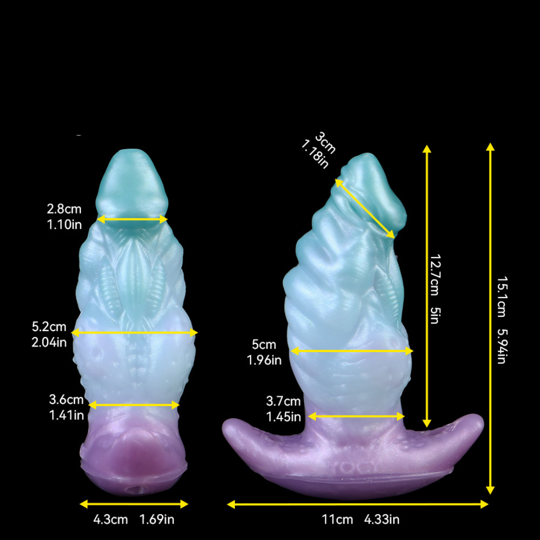 Silver Sparkle Fox Tail Butt Plug