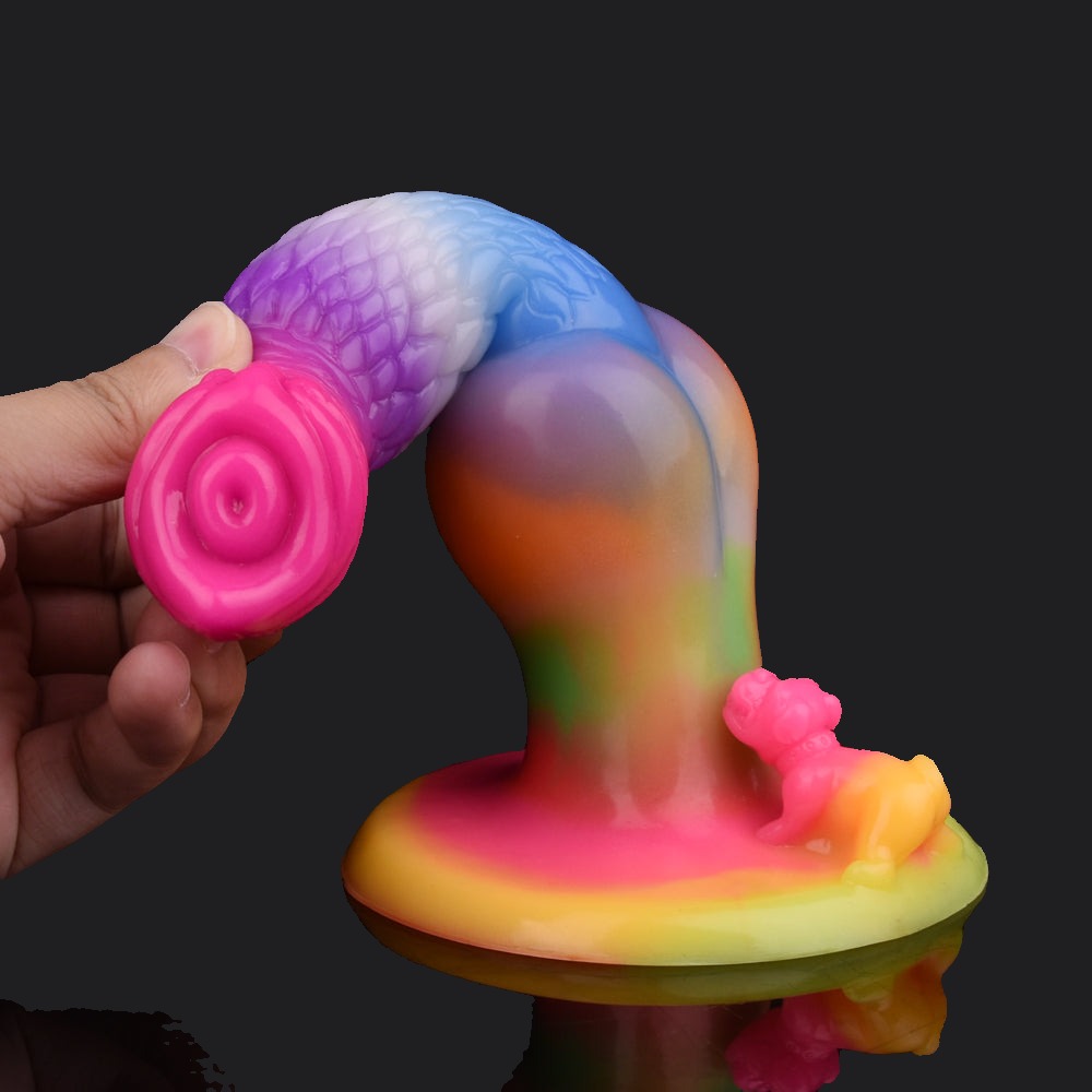 Rainbow Monster Dildo - Amarok