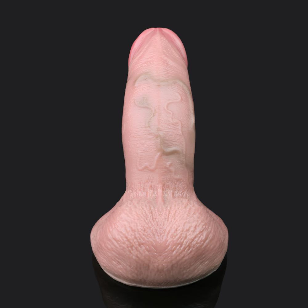 Flesh Pink Realistic Dildo - Thick & Curvy