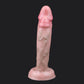 Flesh Pink Realistic Dildo - Cut & Uncut Double