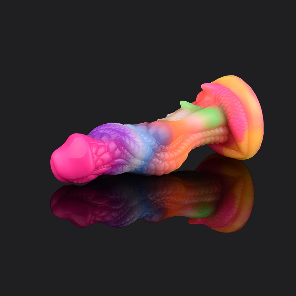 Rainbow Dragon Dildo - Maleficent