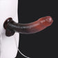 Black Realistic Uncut 9 Inch Squirting Dildo