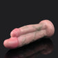 Flesh Pink Realistic Dildo - Cut & Uncut Double