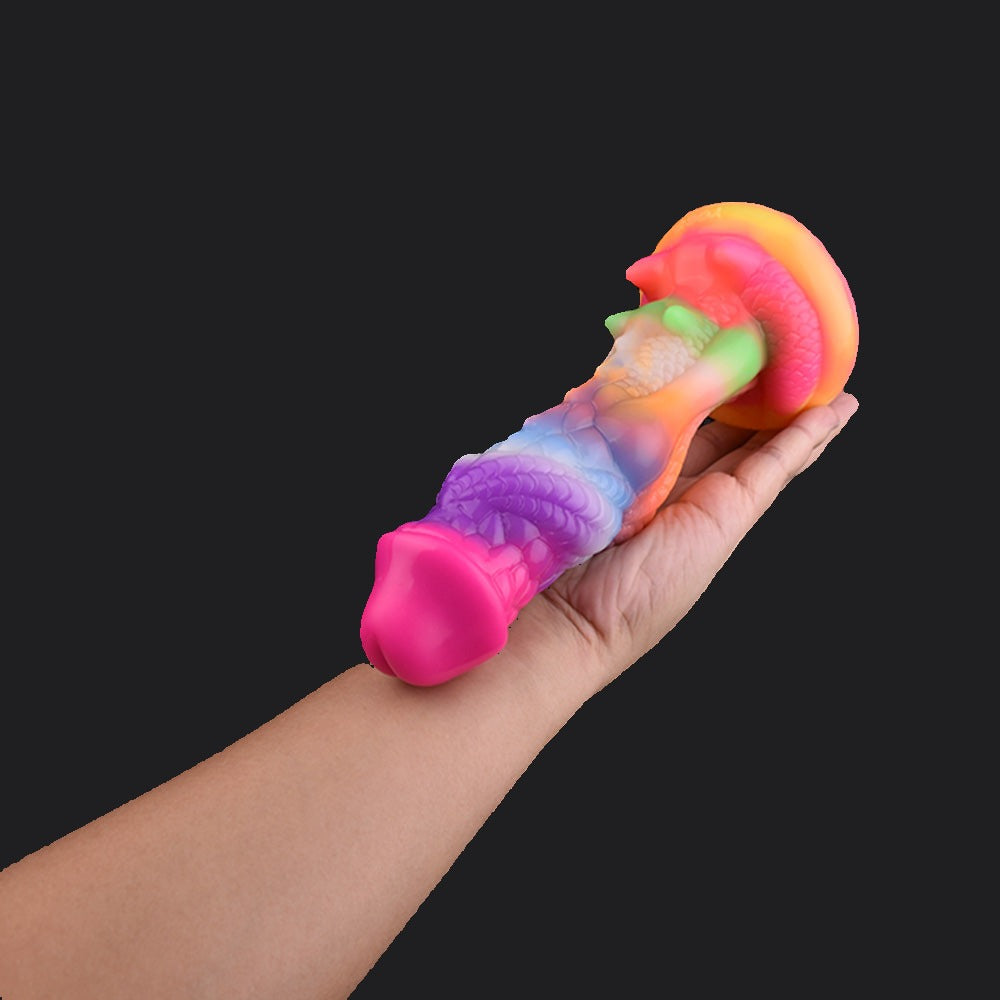 Rainbow Dragon Dildo - Maleficent