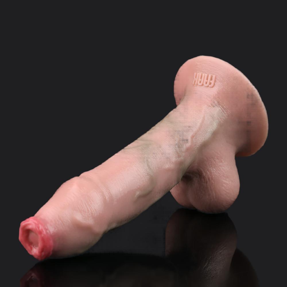 Flesh Pink Realistic Dildo - Uncut