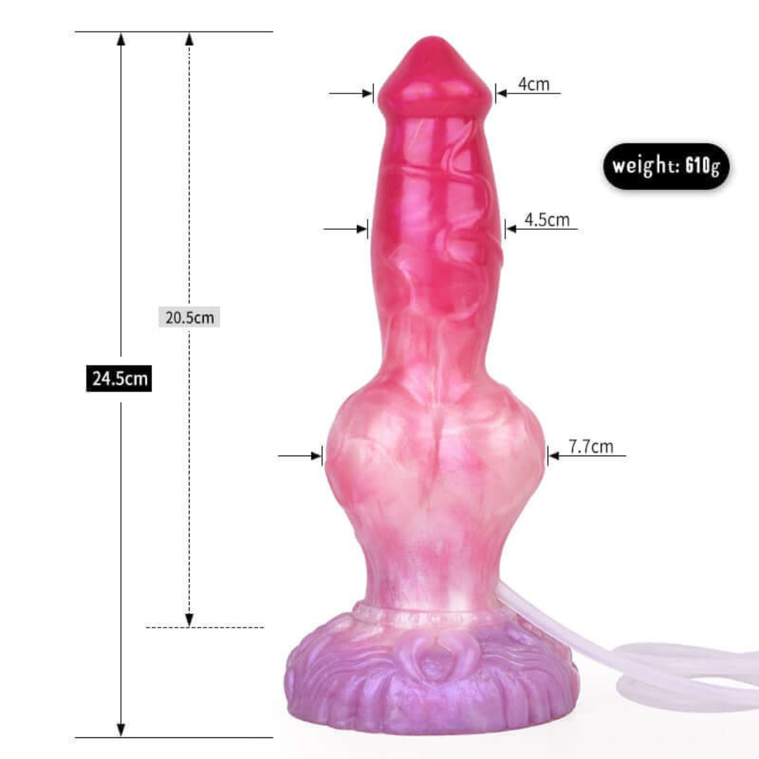 Screaming Pink Squirting Monster Dildo - Bani