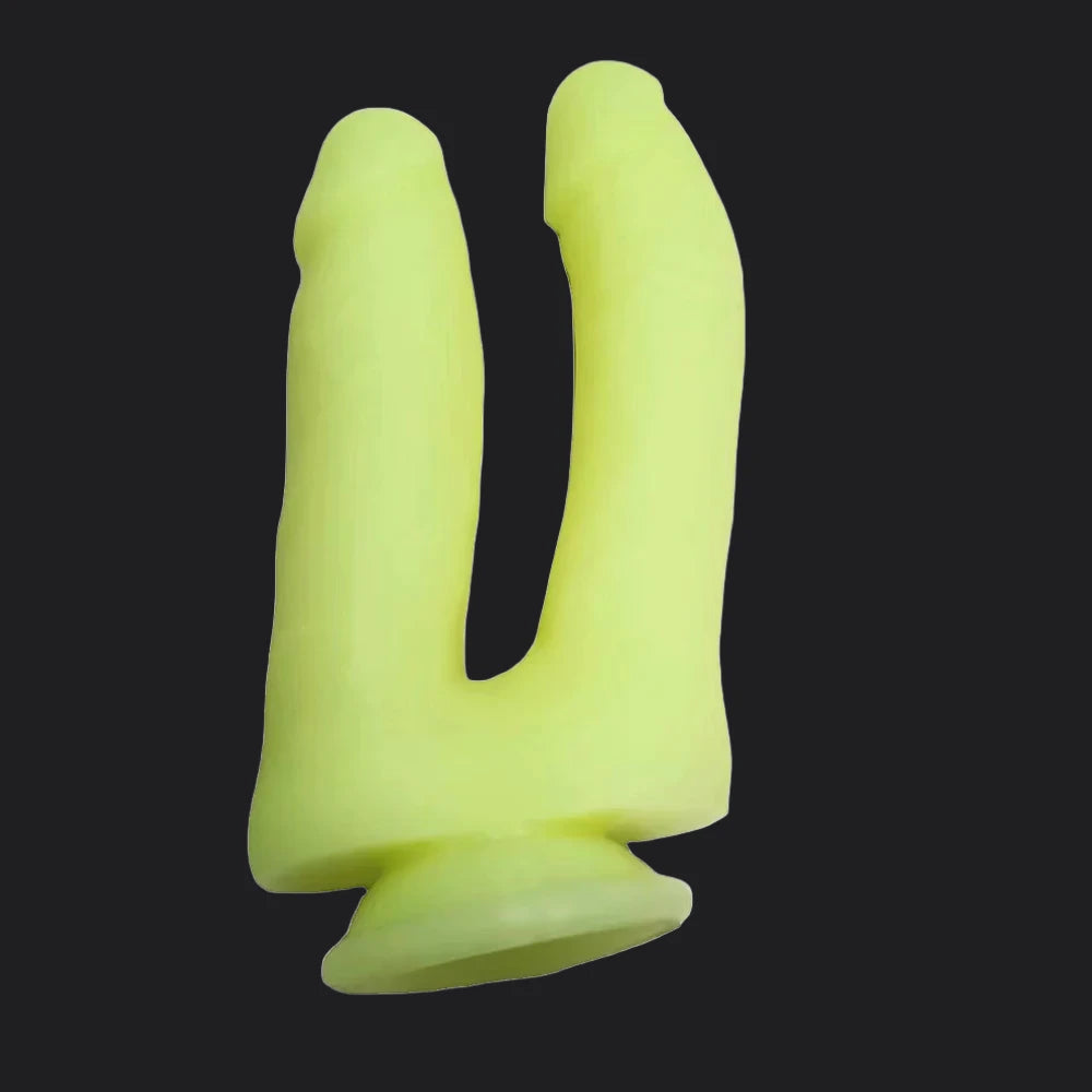 GITD Green Double Penetrator Dildo