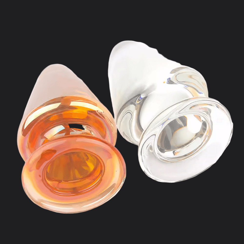 Luminous Crystal Butt Plug - Amber at Dildoes UK