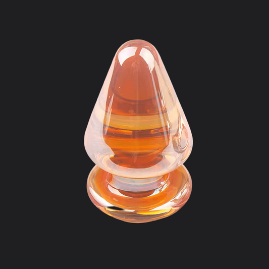 Luminous Crystal Butt Plug - Amber at Dildoes UK
