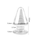 Luminous Crystal Butt Plug - Glass at Dildoes UK
