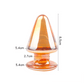 Luminous Crystal Butt Plug - Amber at Dildoes UK