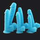 GITD Blue Silicone Dildo