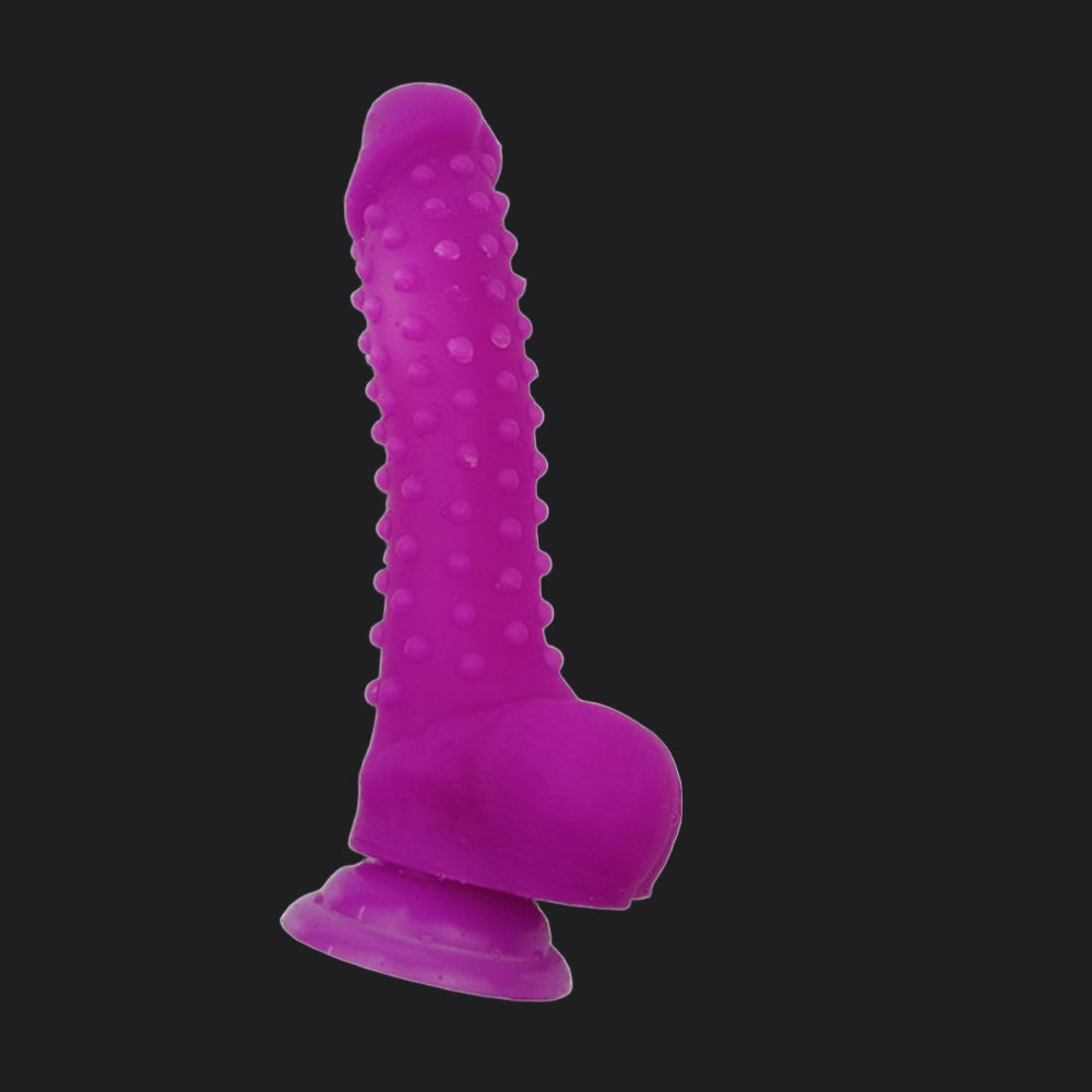 Purple 7inch Dotted Silicone Dildo