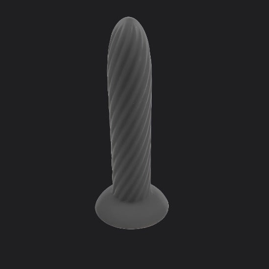 Black Spiral Dildo Plug