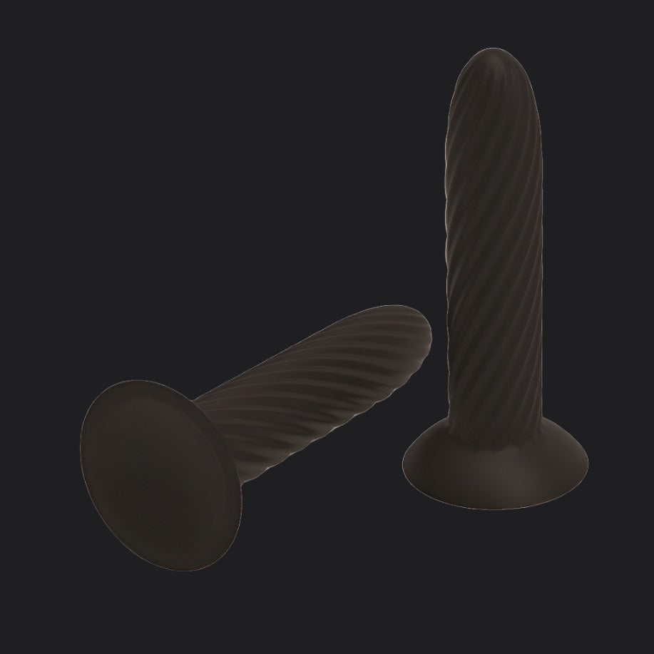 Black Spiral Dildo Plug