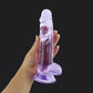 Purple Jelly Dildo W/Balls