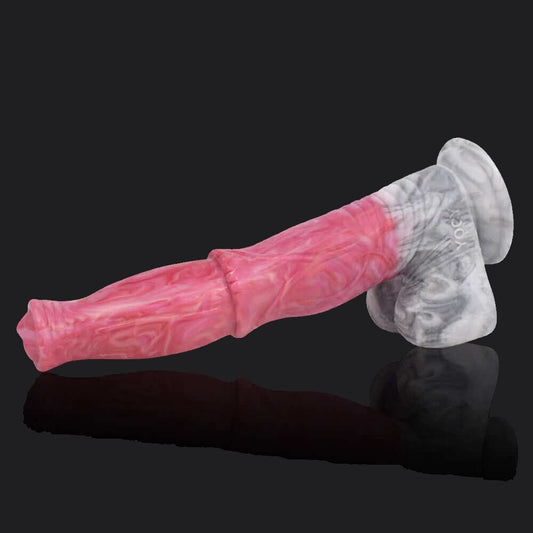 Punch Pink Squirting Horse Dildo - Silver Spanner